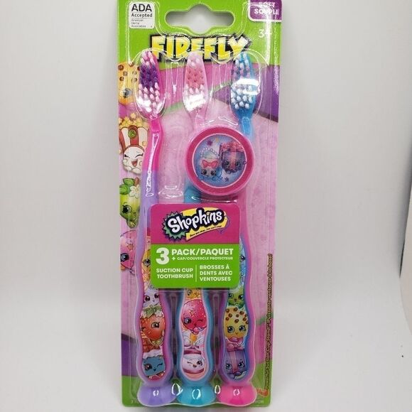 SHOPKINS kids standing toothbrush with suction stand brush cover - Picture 1 of 3